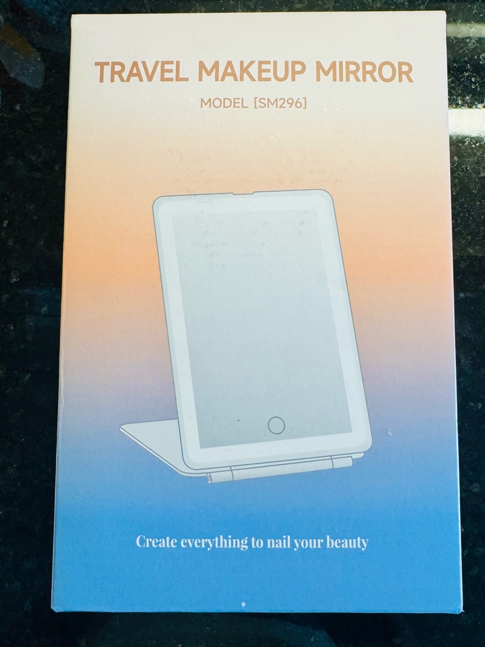 FUNTOUCH SM296 Rechargeable LED Travel Makeup Mirror Lighted NIB